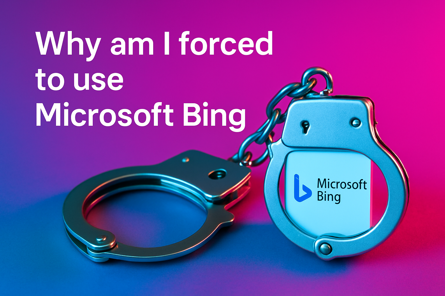 Why am I forced to use Microsoft Bing